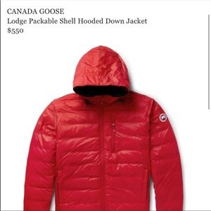 Canada Goose Lodge packable down jacket red Large